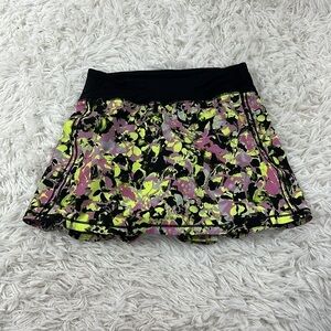 Lululemon Pace Rival Mid-Rise Skirt *Tall Inflected Highlight Yellow Multi
